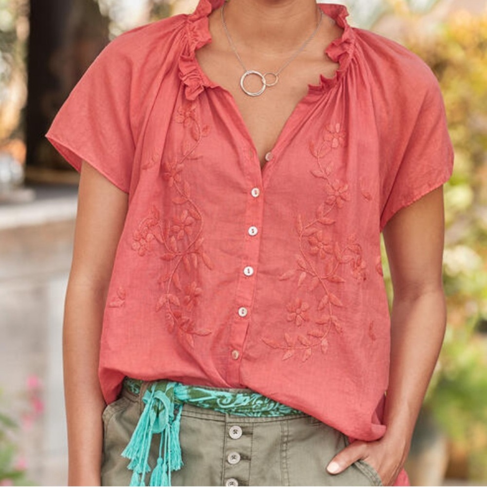 Sweet Susie embroidered shirt by JP and Mattie. New with tags from Sundance